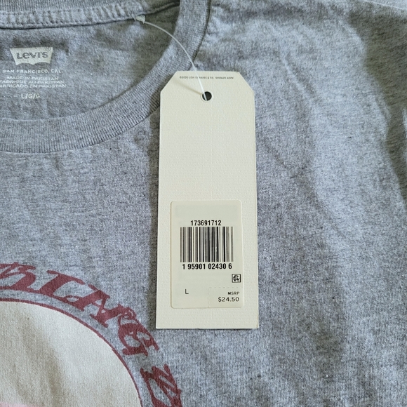 Levi's Heather Grey "Feeling Sensing Seeing" Graphic Tee👕 - NWT - Picture 13 of 13